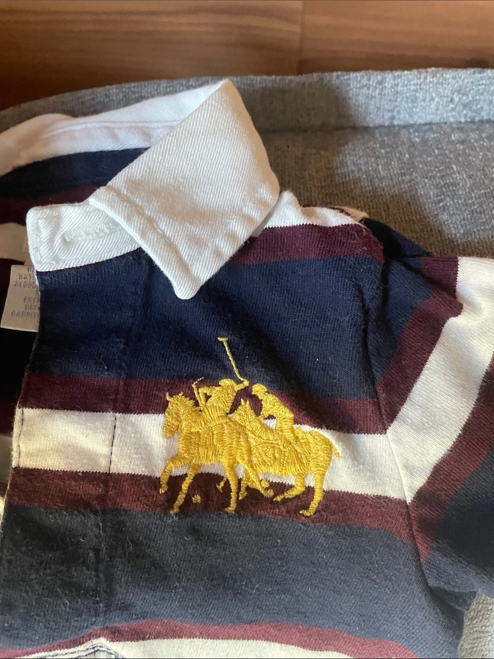 Ralph Lauren Navy & White Striped Polo One-Piece